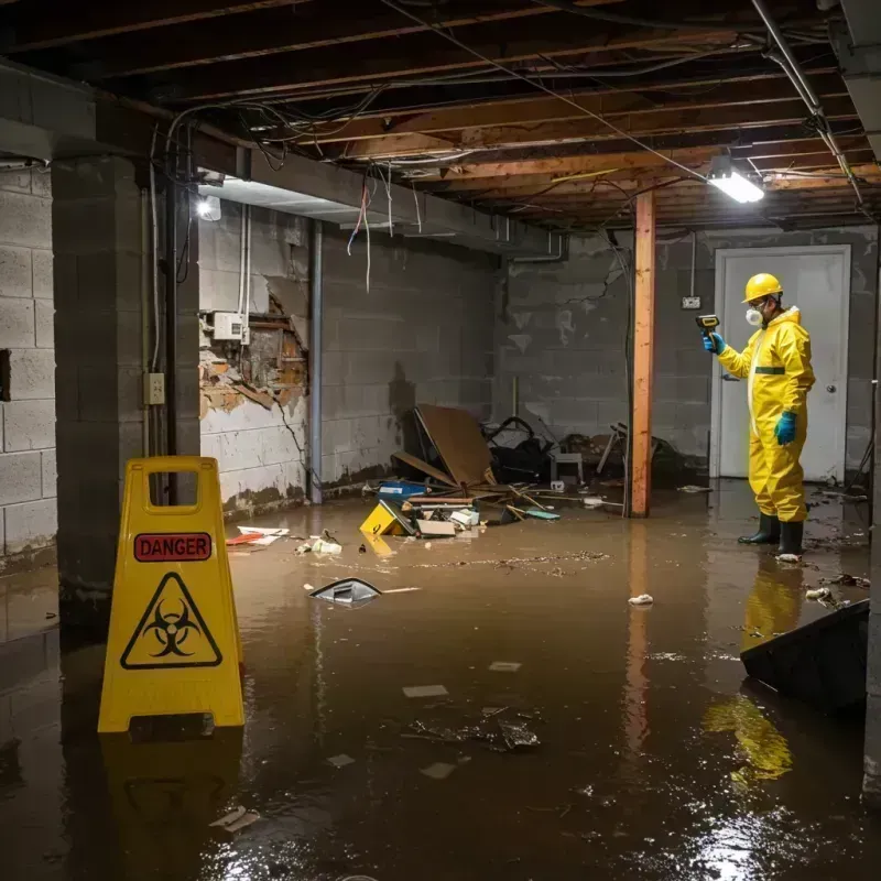 Flooded Basement Electrical Hazard in Granite County, MT Property